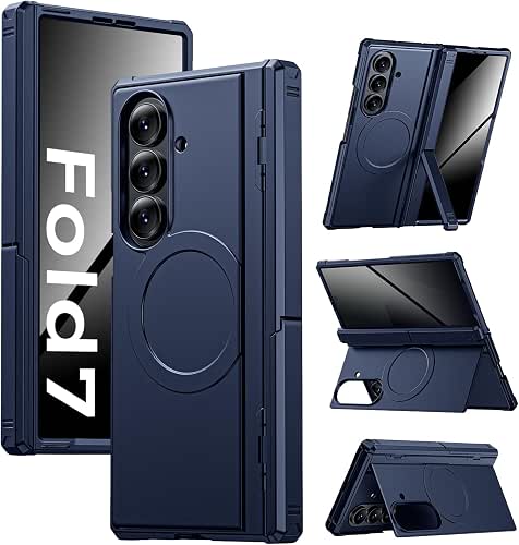Kaiiecal for Samsung Galaxy Z-Fold-7 Case: Magnetic Shockproof [Dual-Stand] [Hinge
