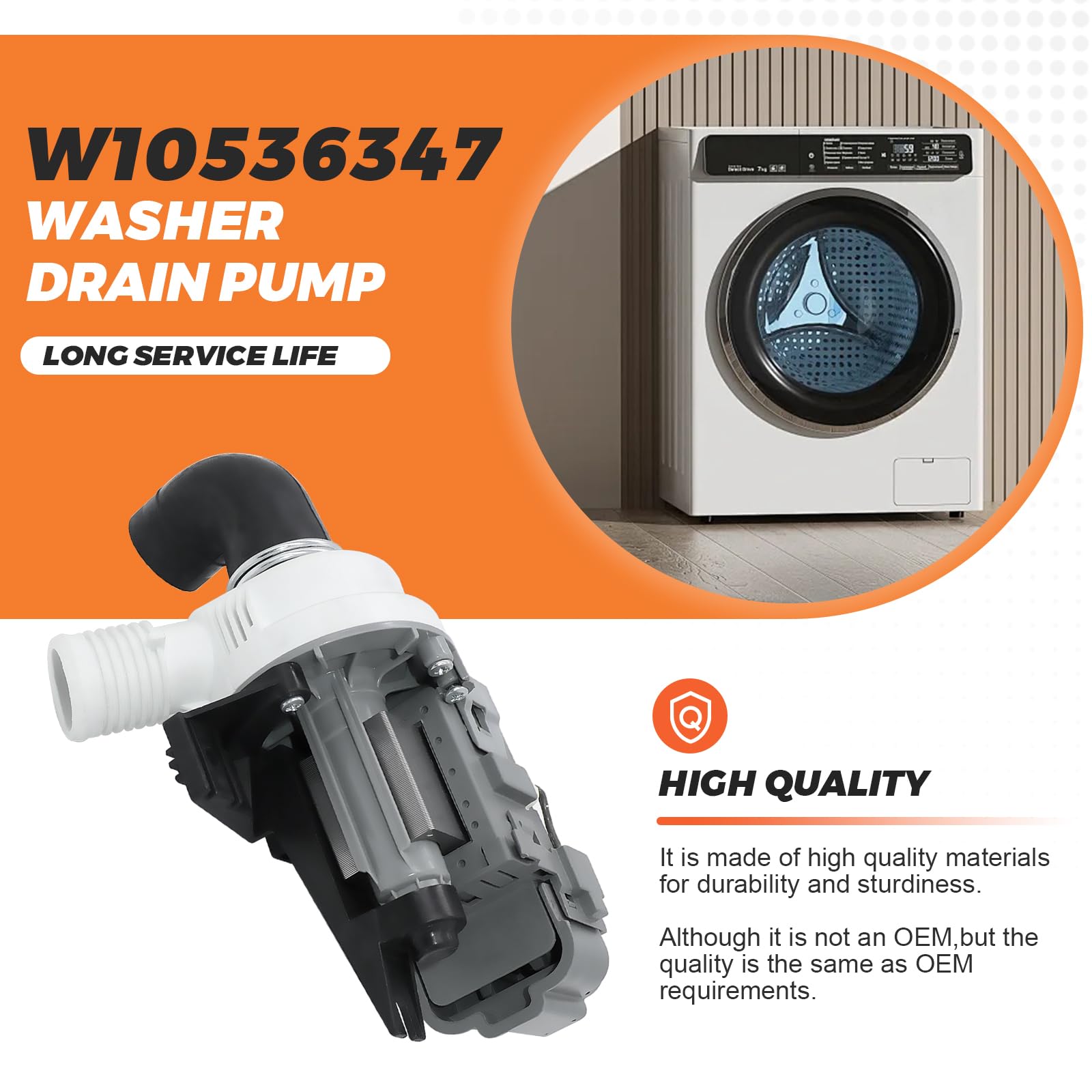 Amazon.com: [2024 UPGRADED] W10536347 W10155921 W10049390 Washer  