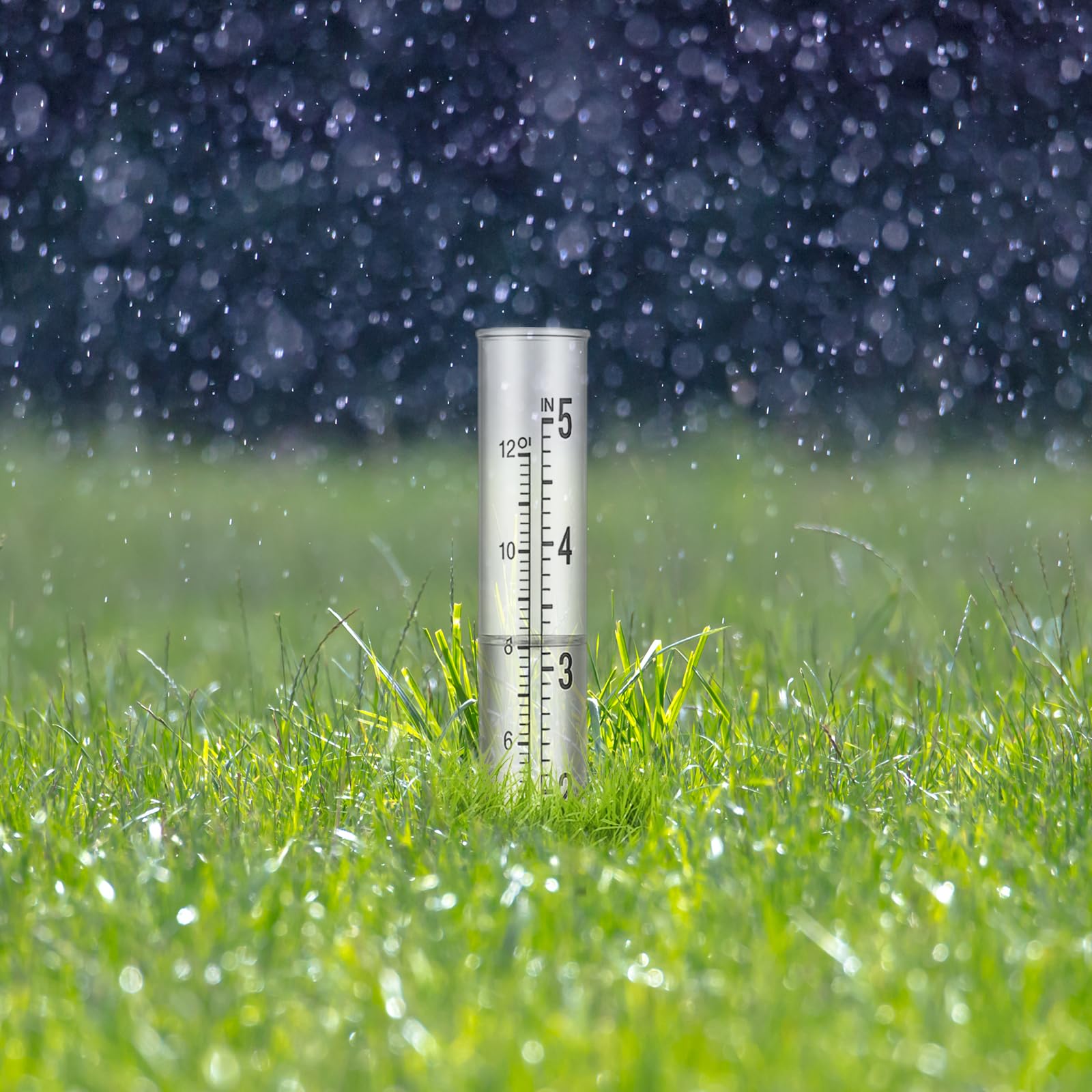 Larrel 2 Pcs Plastic Rain Gauge Replacement Tubes, 5 Inch Clear Practical Outdoor Rain Gauges with Dual Scales Outdoor Rains Gauges for Outdoors Garden Yard Home Using — view 7