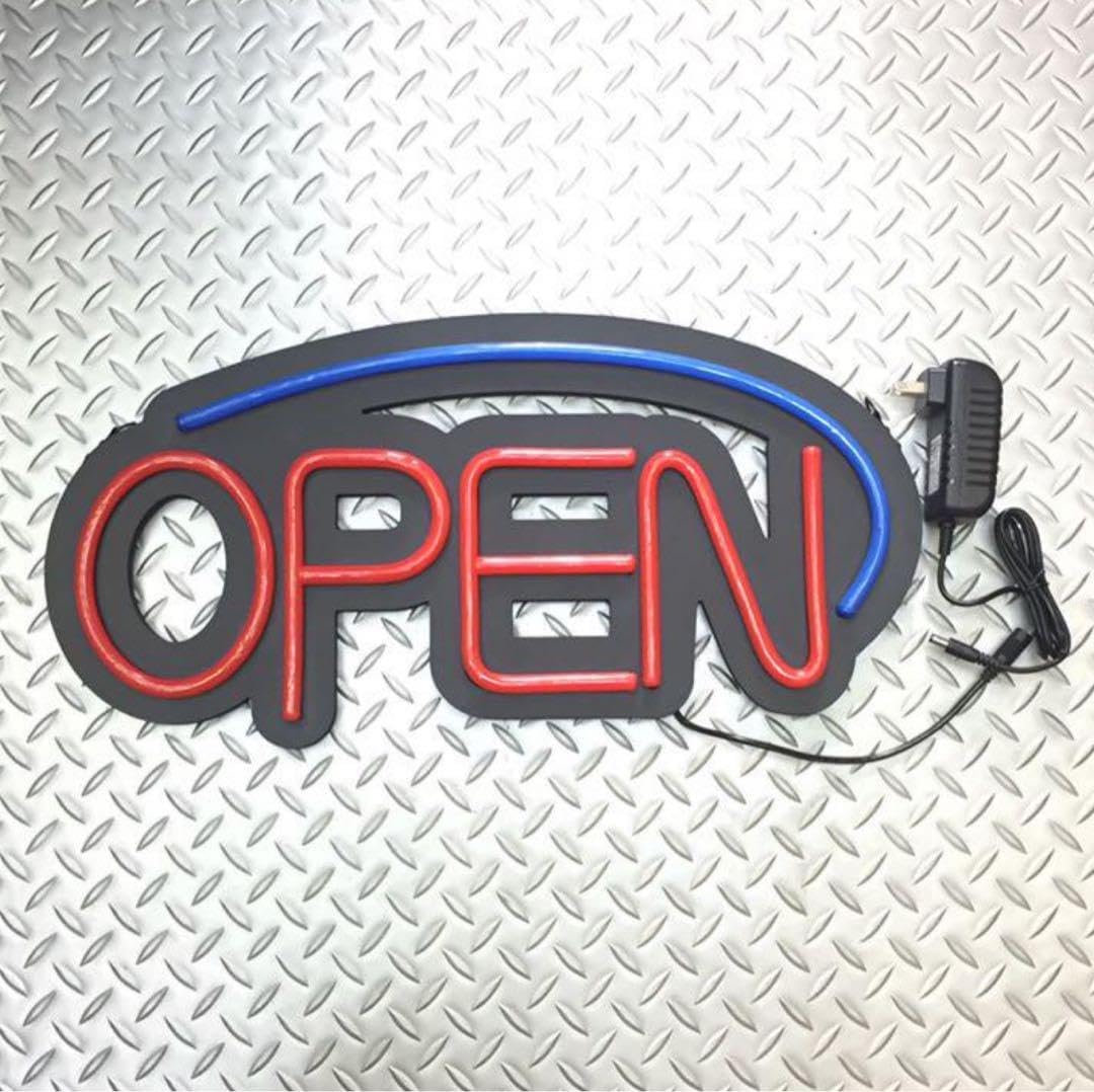ネオン管調 LDE デザイン サイン プレート 看板 OPEN CLOSE
