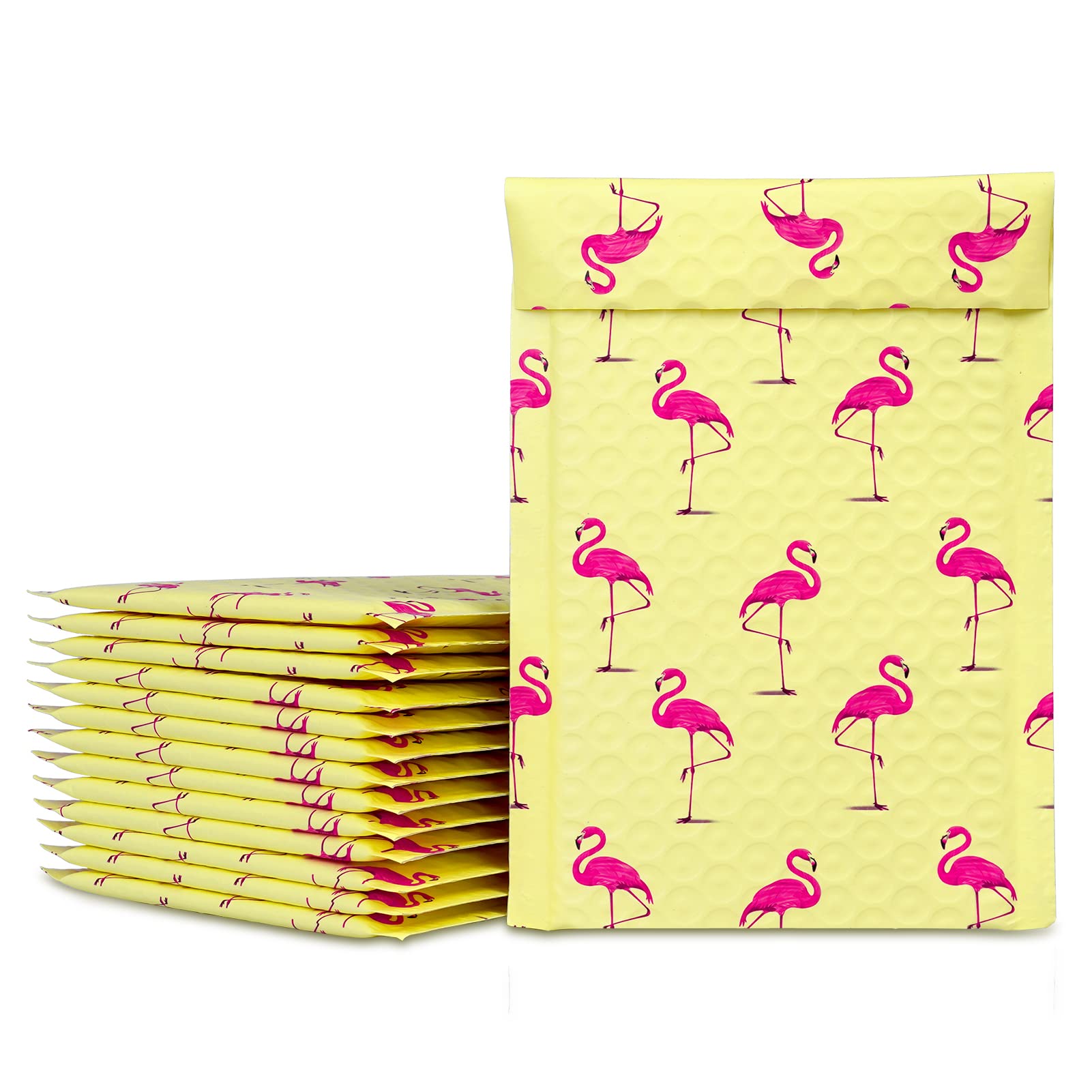 FigellaBubble Mailers 4x8 Inch Shipping Envelopes Plastic Padded Poly Bags for Boutiques Small Business 40 Pack…