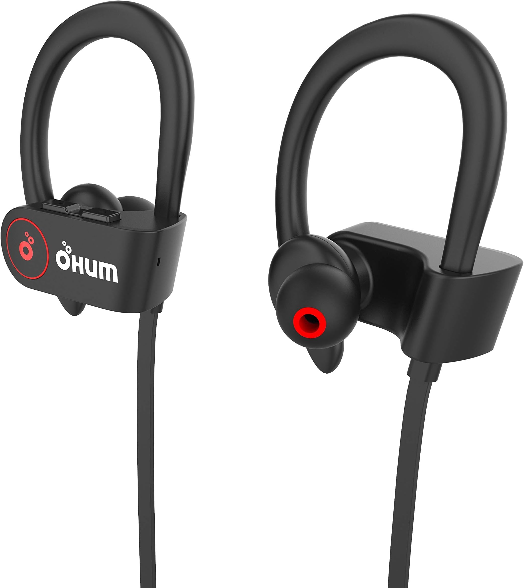 Sports Waterproof Wireless Bluetooth Earphones with Stereo Sound and Hands-Free Mic (Black)