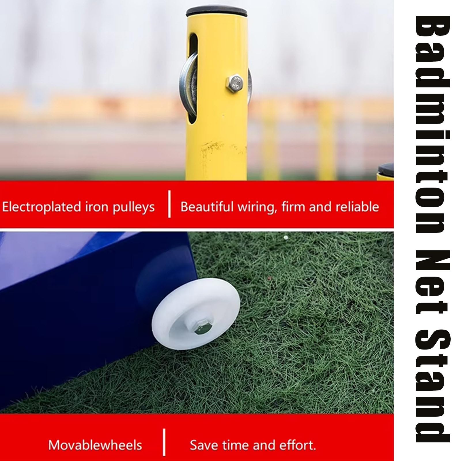 Rete da Badminton con Ruote per Giardino