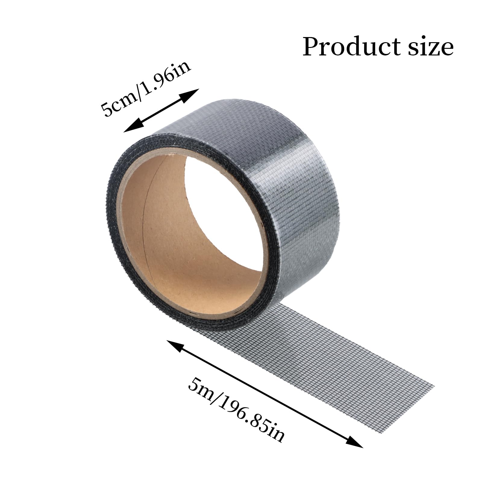 Nastro Riparazione Zanzariere 5cmx5m - Nero, Impermeabile Per Fori E Strappi - Foto 3