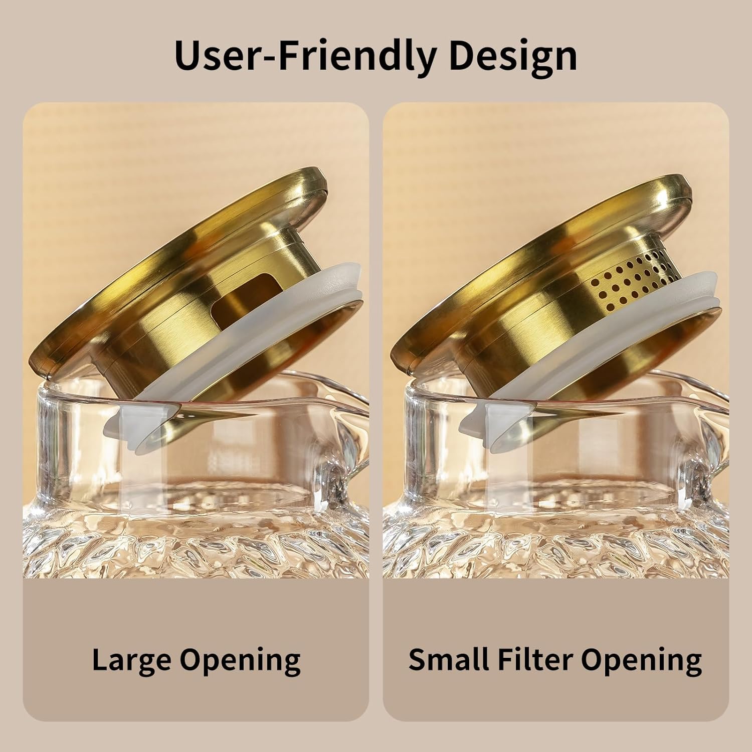 2 PACK Glass Pitcher with Lid,68 oz/2 Liter Fish Scale Design Water Pitcher,Clear Borosilicate Glass Water Carafe for Cold Brew, Coffee, Lemonade, Iced Tea,Heat Resistant Water Glass Jug - Image 5