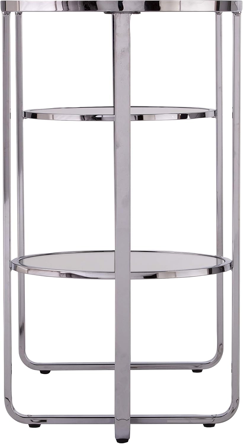 SEI Furniture Maxina Console Table, Polished Chrome