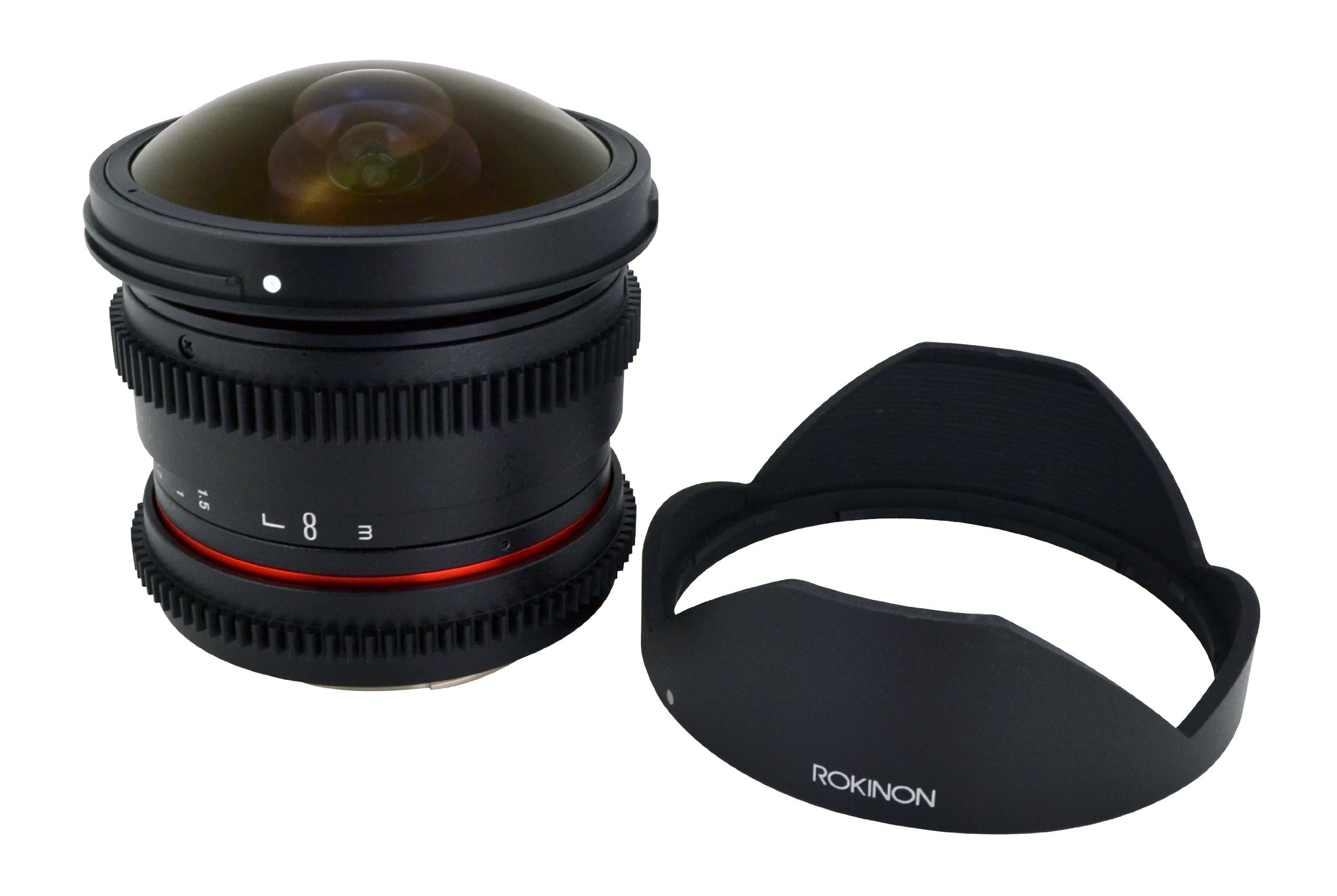 Amazon.com : Rokinon RKHD8MV-N HD 8mm t/3.8 Fisheye Lens for
