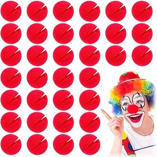 Xinlie 30 Piezas Rojo Espuma Payaso Nariz Nariz de Espuma roja Circo Payaso Nariz Payaso de Nariz Nariz roja Fiesta del día Nariz de Payaso Rojo Nariz de Payaso en Rojo | Diámetro de Unos 5 cm |