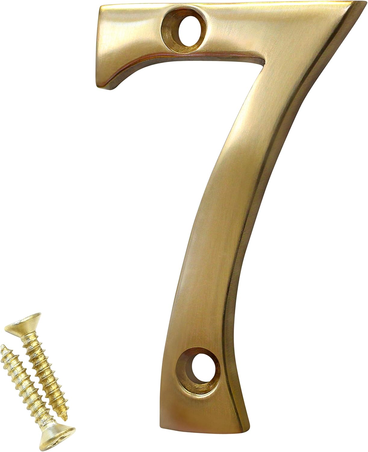 RCH Hardware 2357PB050 Brass 2-Inch Tall House Mailbox Number with Matching Screws (7, Polished Chrome)