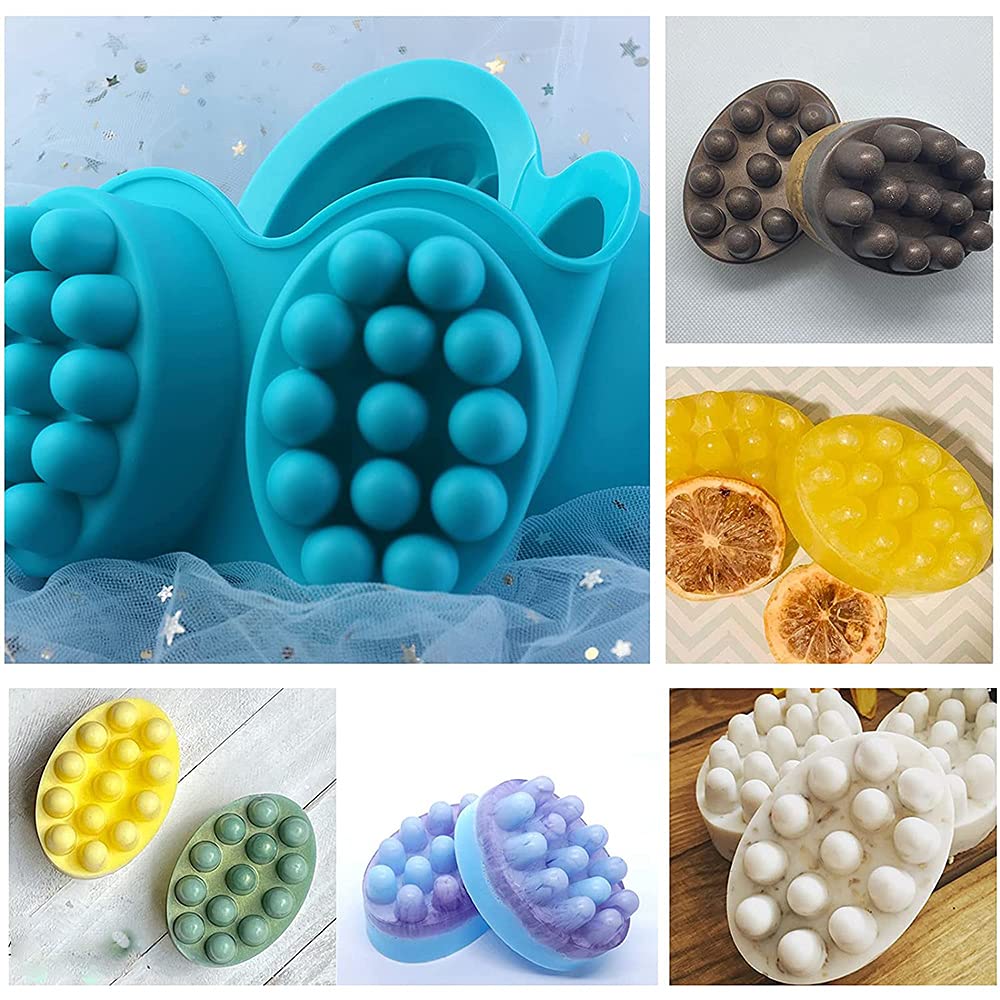 3 Stampi In Silicone Per Sapone Fai-da-te, Rettangolari, Ovali E Rotondi, 4 Cavità Ciascuno, Da -40 A 230 °C – Per Cioccolato, Resina E Gelatina