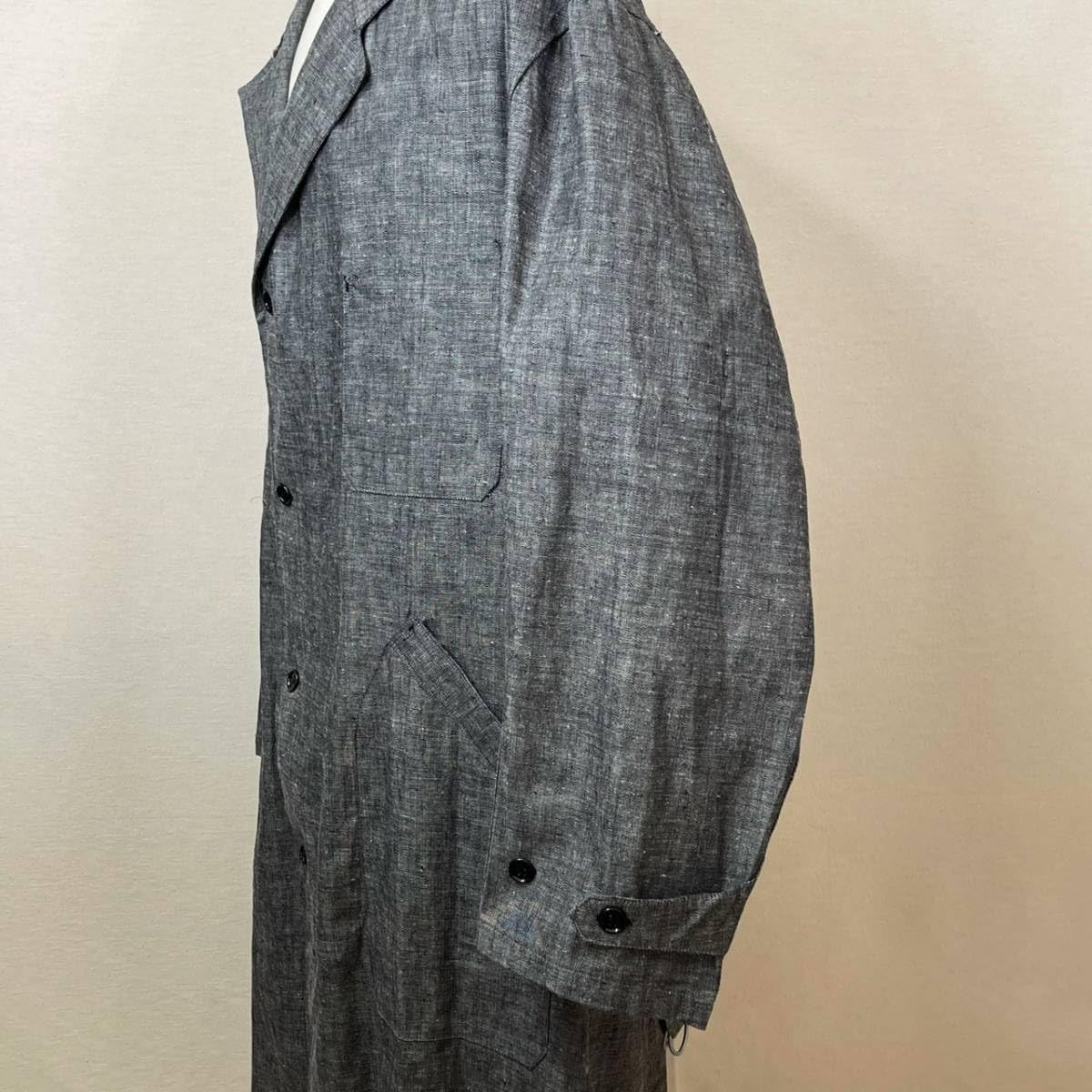 20s30s ビンテージ フレンチ リネン アトリエコート デッドストック