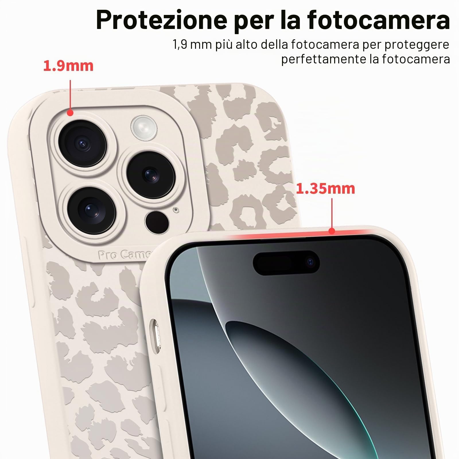 Custodia In Silicone Morbido Per IPhone 15 – Motivo Leopardo E Fiori Viola, Protezione Anturto Con Bordo Rialzato - 3