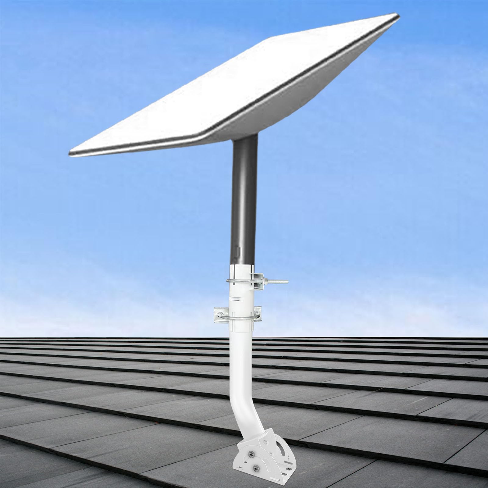 Support de Toit Support Mural Professionnel Double sécurité Coupe-Vent en Acier Inoxydable, Kit de sur Toit pour Satellite Internet par Satellite pour