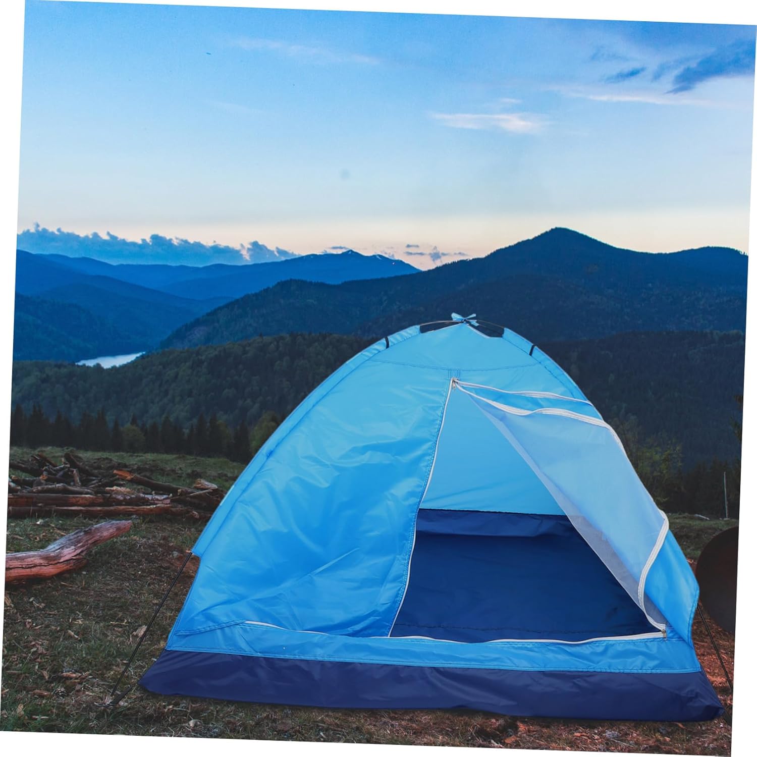 2-Person Camping Tent Waterproof Single Layer Outdoor Tent for Couples Portable Beach Shelter UV Protection for Camping Hiking and Park Outings