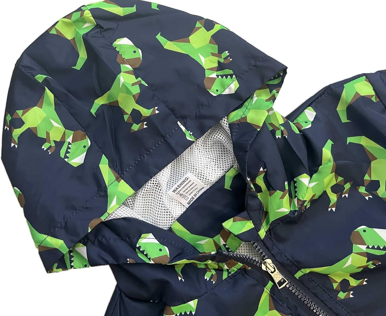 lymanchi Kids Baby Boy Dinosaur Hooded Zip Jackets Windbreaker Casual Outerwear - Image 3