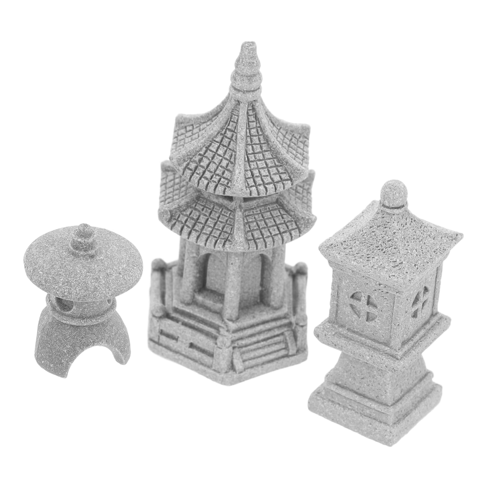 Abaodam 5 Sätze Garten Pavilion Dekoration Künstliche Bonsai Landschaftsfigur Für Garten Innenbereich Kompakte Statue Für Landschaften Mini 3 Stück * 5