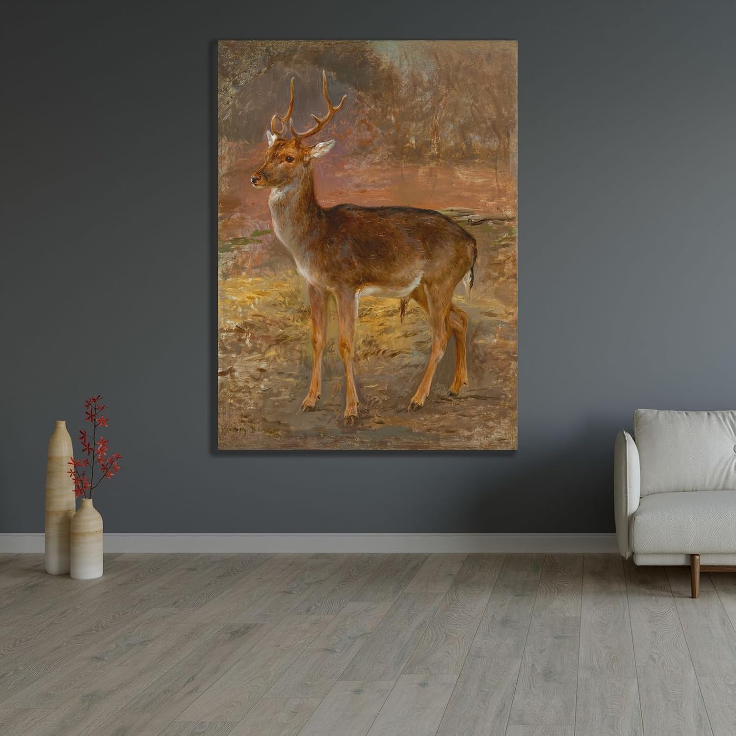 ArtDirect Cerf Custom Framed Art Print Giclee Print or Canvas Options with Various Sizes and Customization by Rosa Bonheur