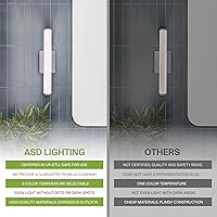 Vista 4 de ASD LED 18" Vanity Wall Mount Light Fixture, Linear Bathroom Lighting Bar 3CCT, Dimmable, Energy Star, ETL Listed 20W 1500LM 3000-5000K 120V