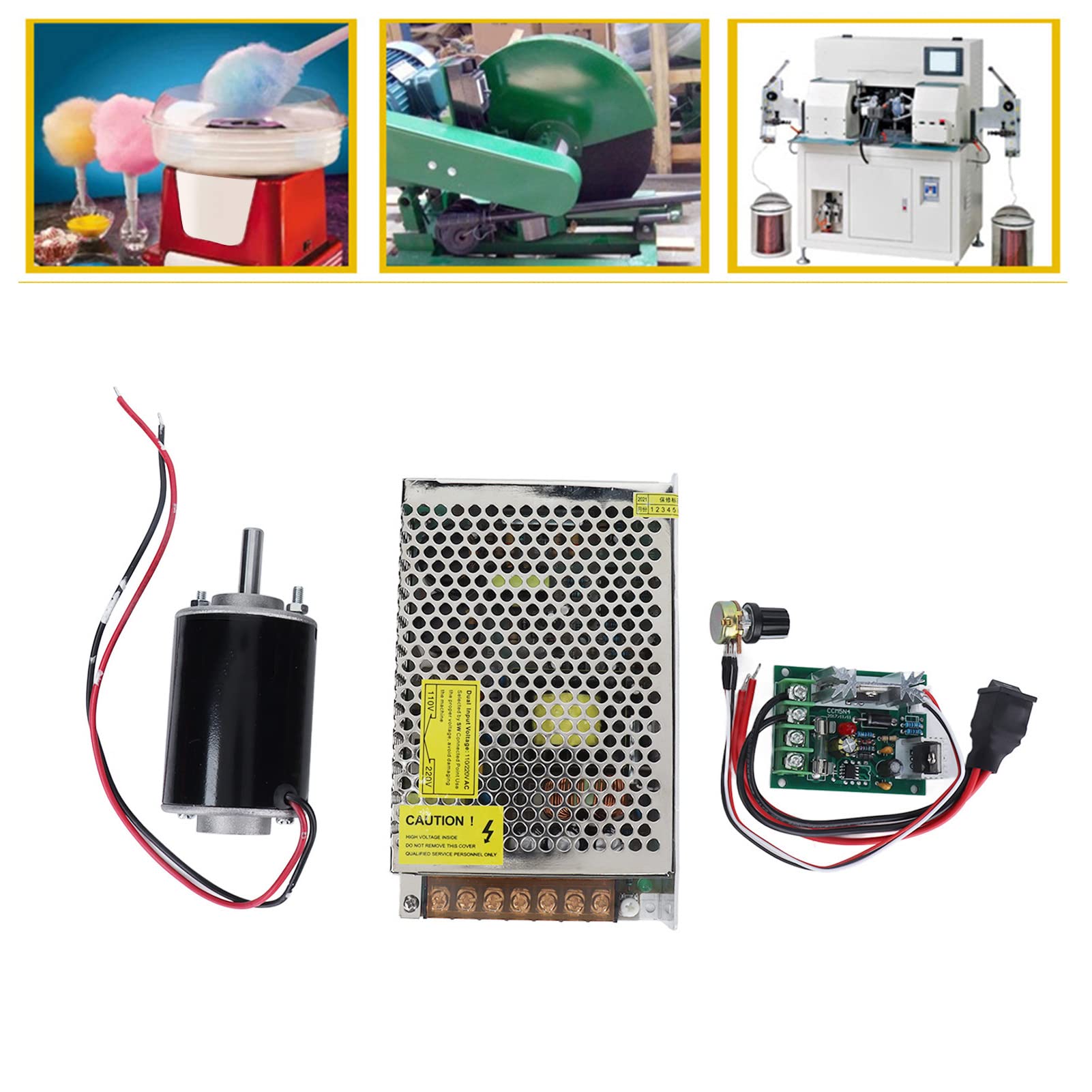 Motor de imán permanente DC CW CCW Rotación Controlador de fuente de alimentación de alta velocidad 30W XD‑3420 (24V7000rpm)