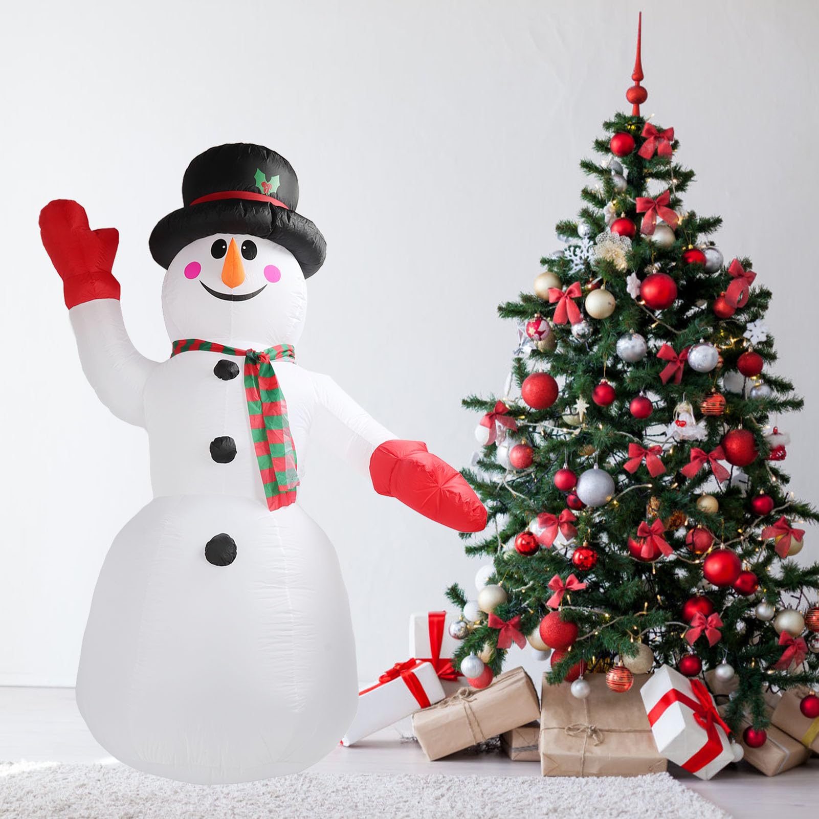 Pupazzo di Neve Gonfiabile di Natale, Pupazzo di Neve Gonfiabile di Natale Alto 8FT Gonfiabili di Natale Decorazioni per Esterni Decorazioni per Il Cortile, Decorazioni per