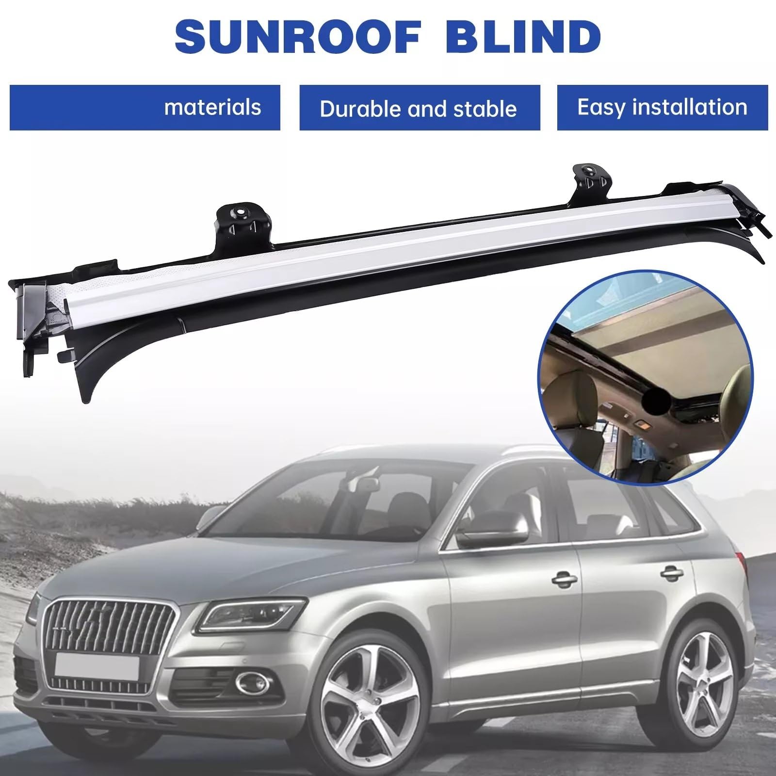 Parasol Parabrisas Parasol Panorámico Techo Solar Cubierta Plegable para Q5 2009-2018 para VW para Tiguan 2008-2017 para Skoda para Yeti 2010-2018 Lona Ventana Coche