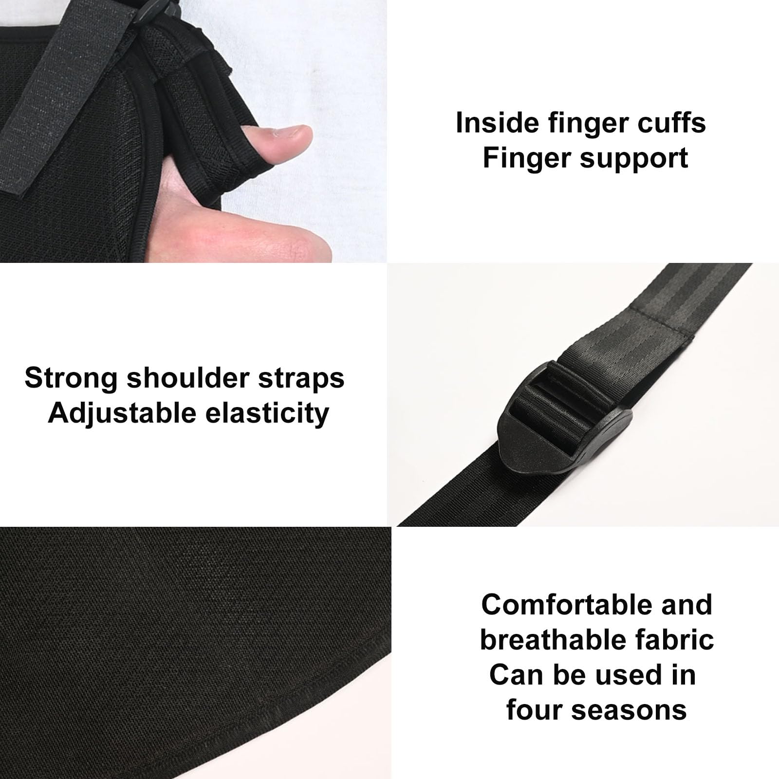 Universal Arm Sling for Shoulder Injury Shoulder Immobilizer Adjustable Arm Support Strap for Broken Wrist, Elbow, Dislocated Shoulder Support Brace Arm Shoulder Sling Arm Brace for Left and Right Arm - Image 3