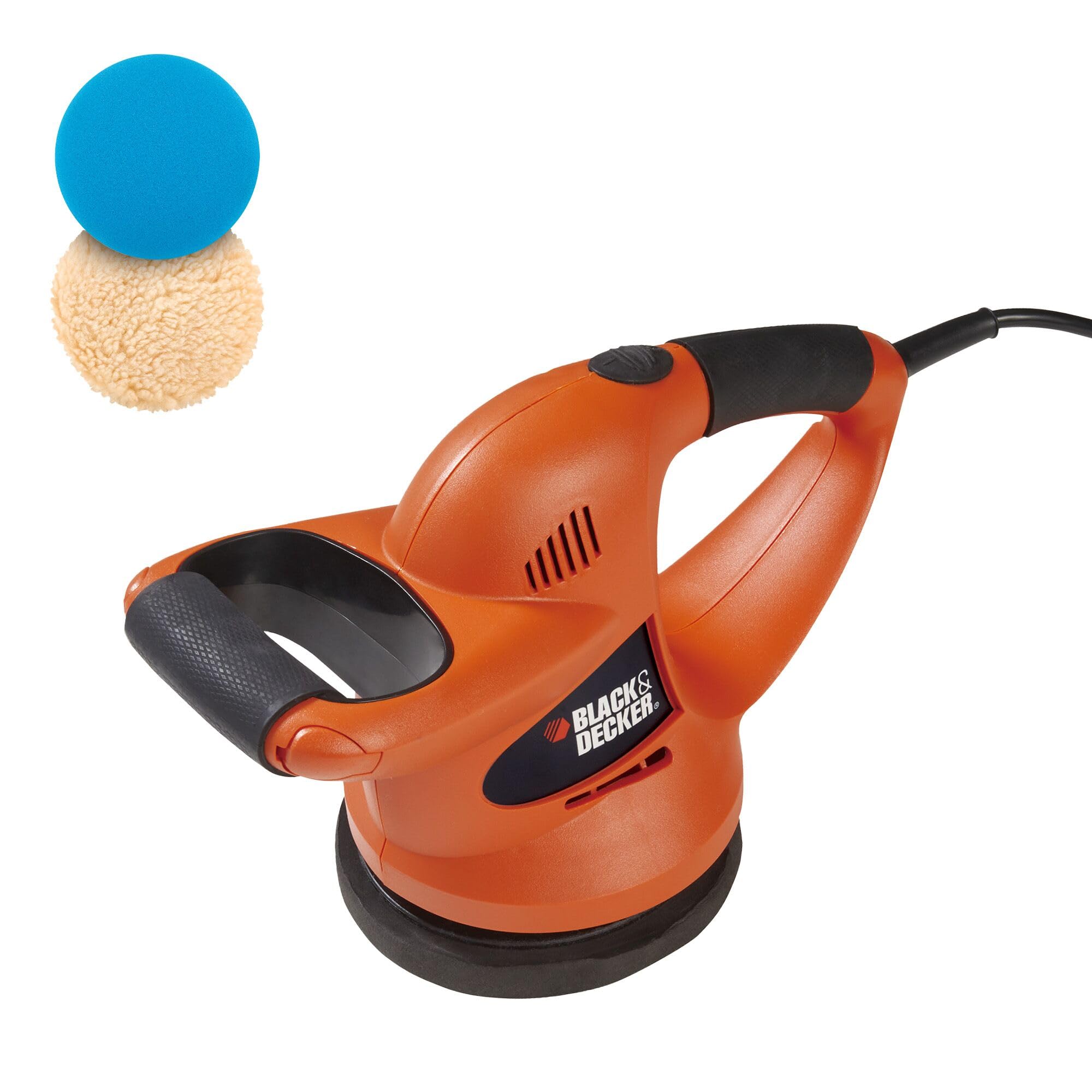 BLACK+DECKER 6" Buffer Polisher, Orbital Car Polisher with Wool and Foam Bonnets (WP900)