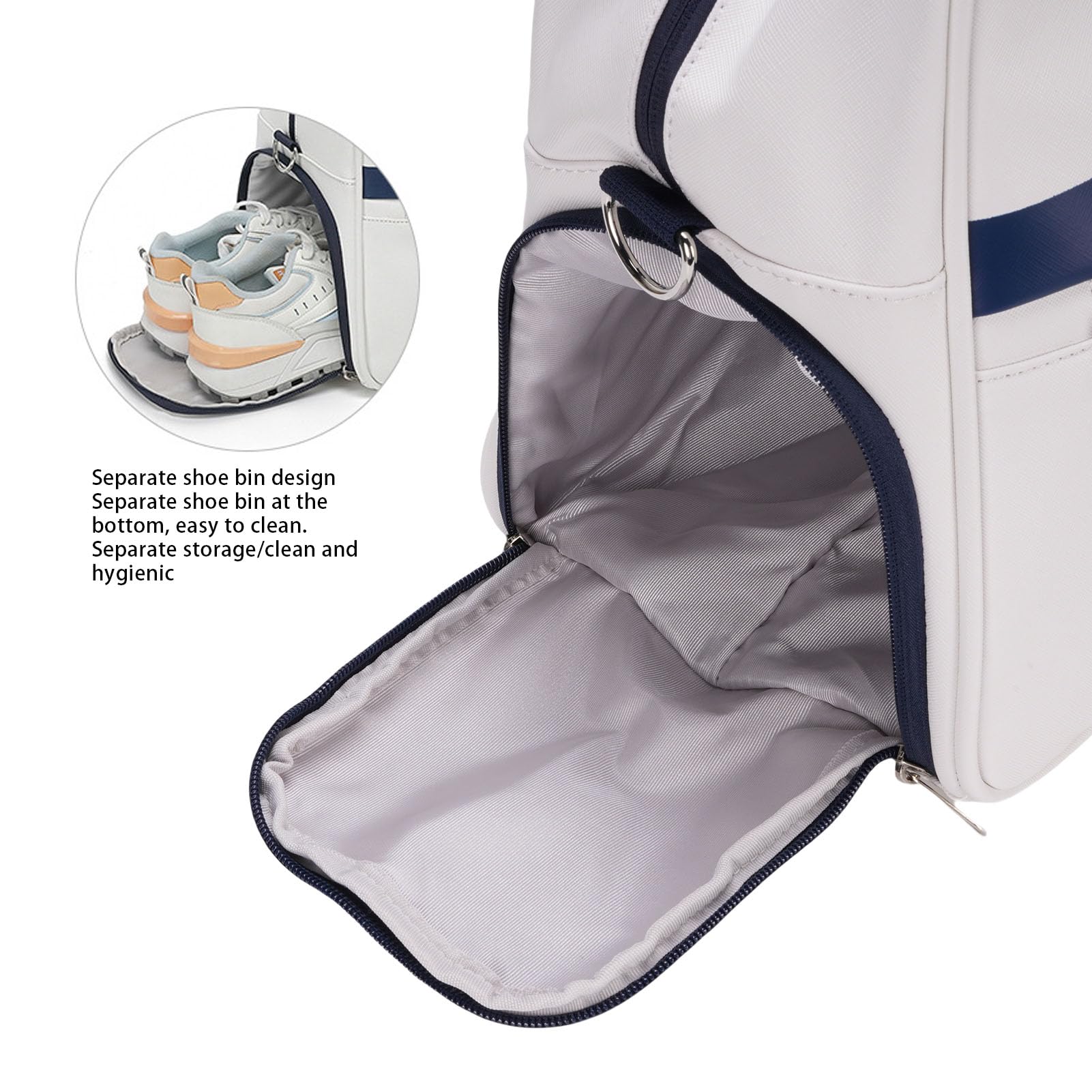 Asixxsix Tennis Tote Bag, Borse per Traverse per Anstiestri per Pomp a Prova di Grande capacità con Scompartimento di Scarpe e Spalla con una Borsa Sportiva Esterna Leggera