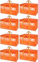 Vista 72 de BALEINE - Paquete de 8 bolsas de mudanza extragrandes, con asas reforzadas, bolsa de almacenamiento resistente para ropa, suministros de mudanza