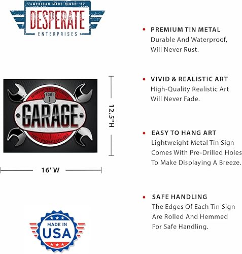 Miniatura 7 de Dad 's cochera Distressed Retro clásico Tin Sign 13x 16en