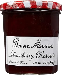 Bonne Maman Strawberry Preserves, 13-Ounce Jar - All-Natural French Jam, Real Fruit, No High Fructose Corn Syrup