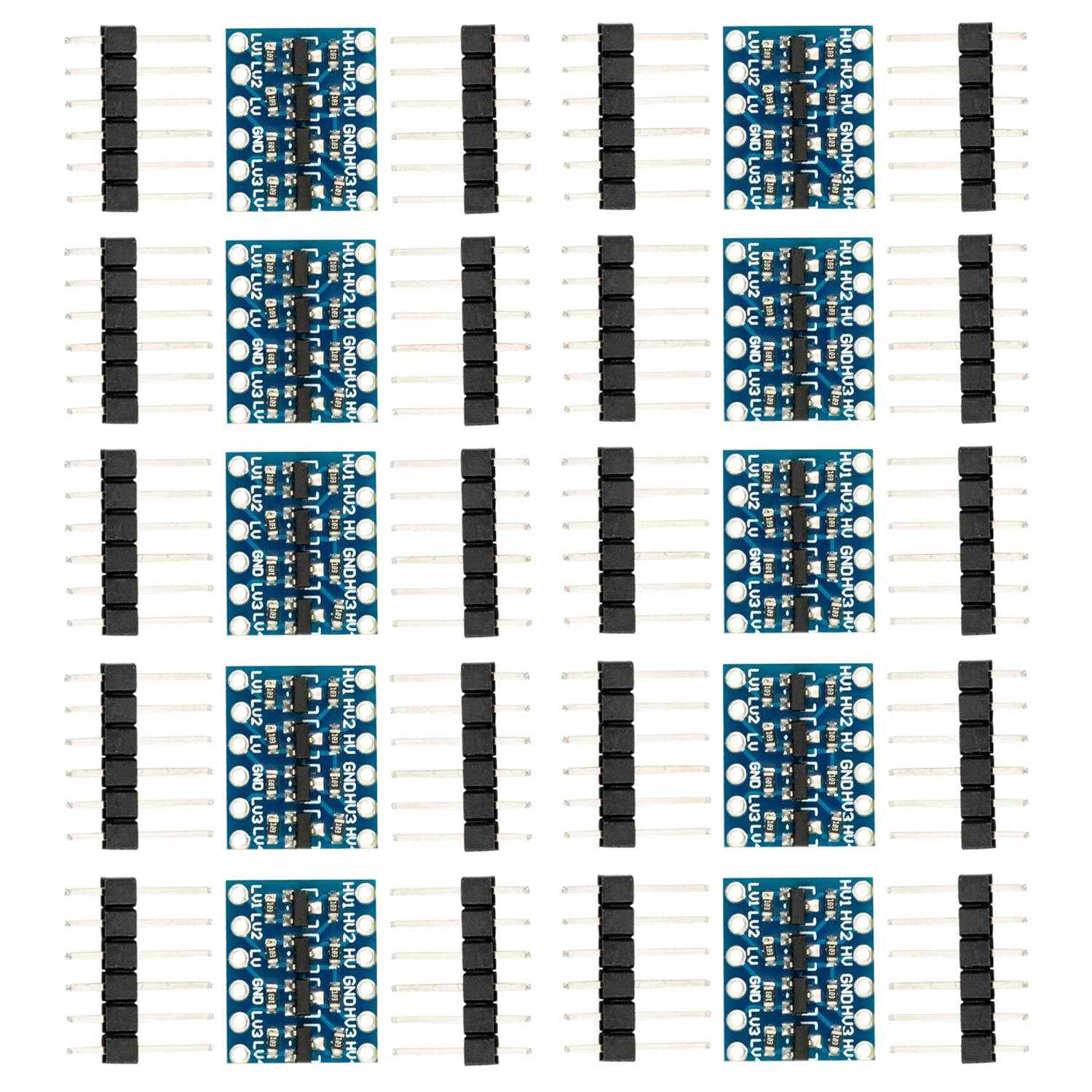 AZDelivery 10 x IOT 4-kanałowy przetwornik poziomu IIC I2C Premium Quality | moduł dwukierunkowy 5 V do 3,3 V | kompatybilny z Arduino i Raspberry Pi