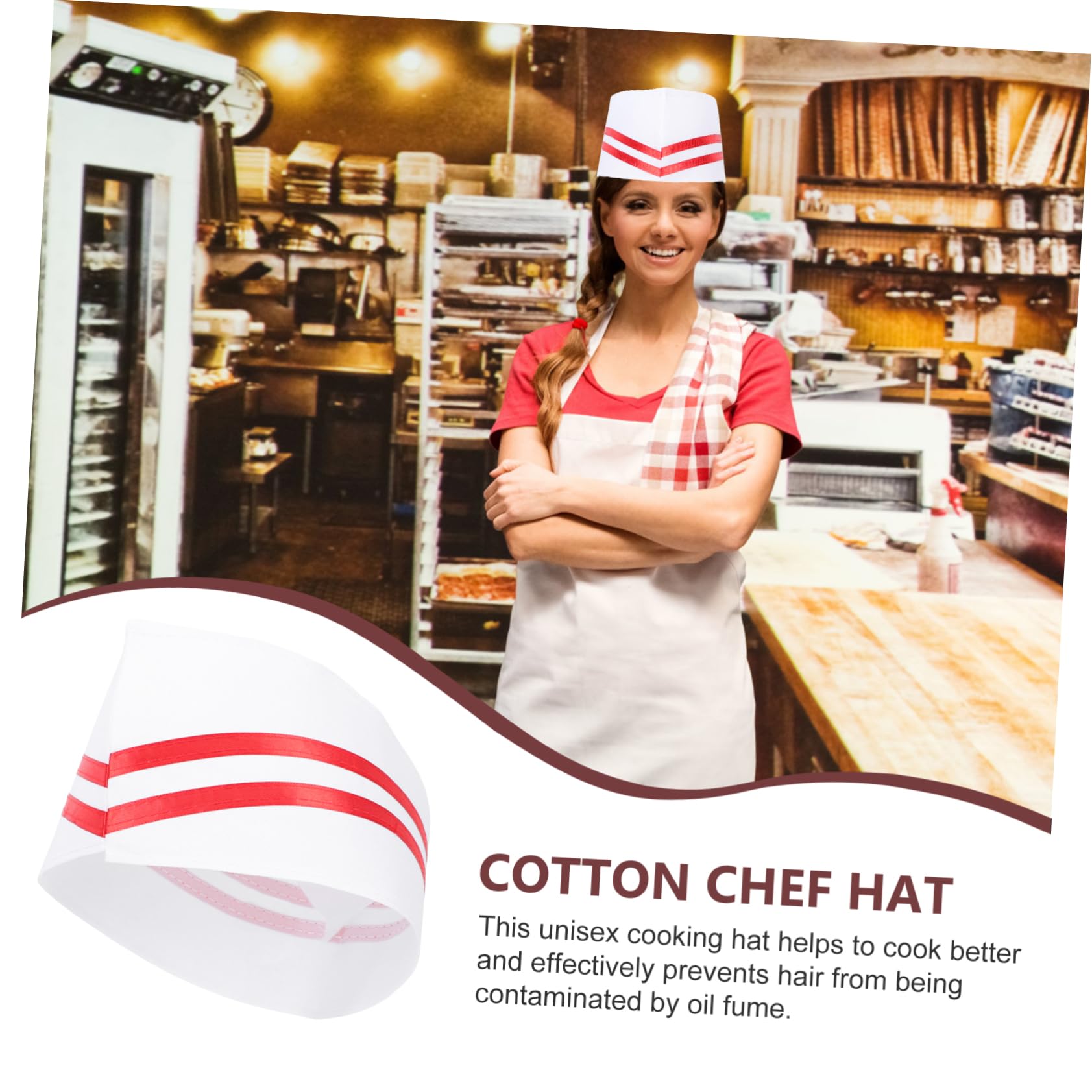 FRCOLOR Gorro De Chef Sombreros De Cocina para Hombres Y Mujeres Gorro De Servicio Resistente Y Cómodo para Restaurantes Y Repostería con Borde