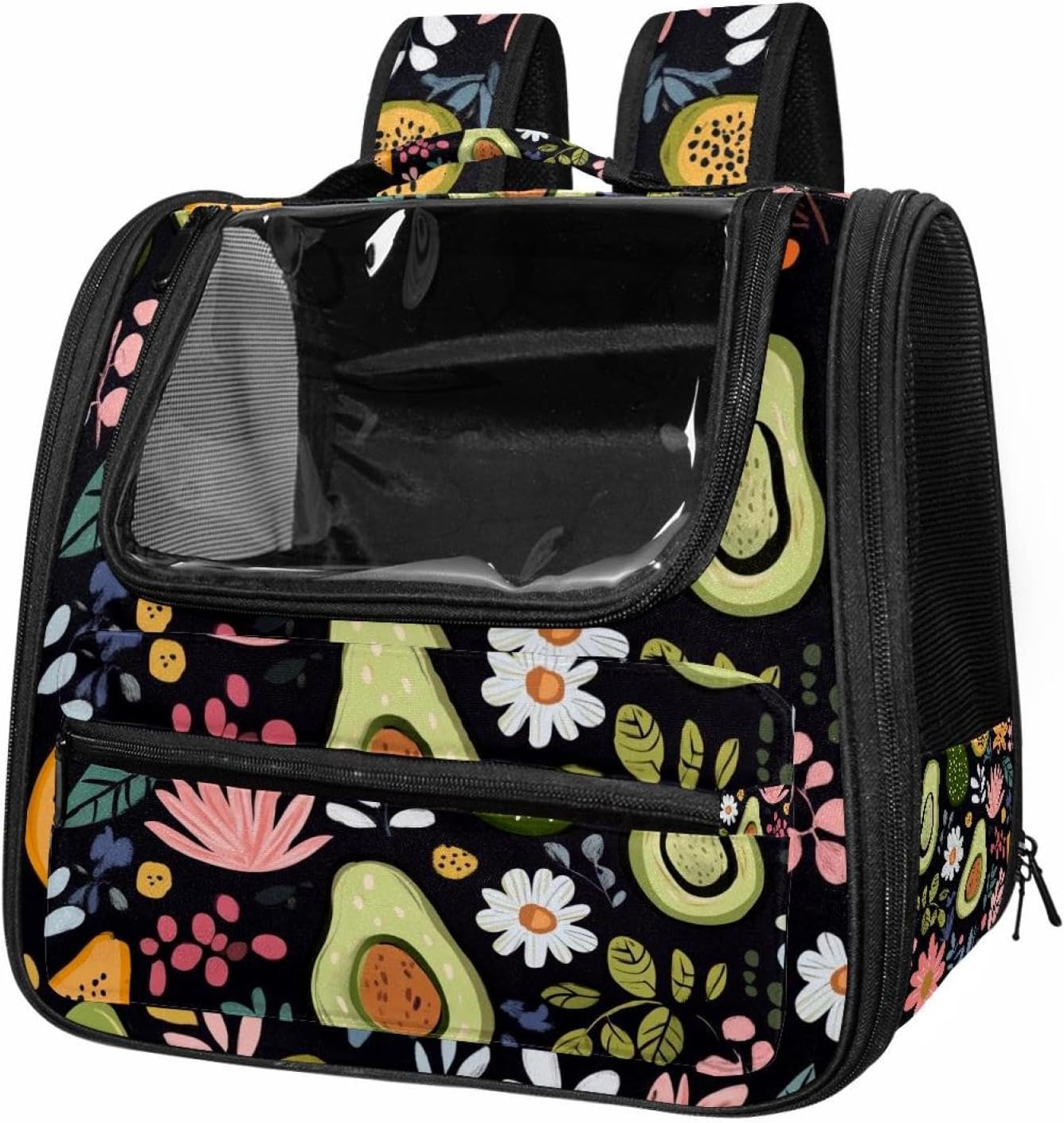 red Strawberries (1) Pet Carrier Airline Approved Soft Sided Portable Cozy Travel Pet Bag, Car Seat Safe Carrier for Cats and Dogs