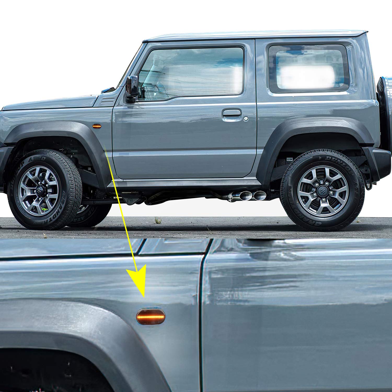Archaic Boczne kompatybilne z Suzuki Jimny JB64 JB74 Sierra 2018-2023 | Canbus bezbłędny dynamiczny wskaźnik LED