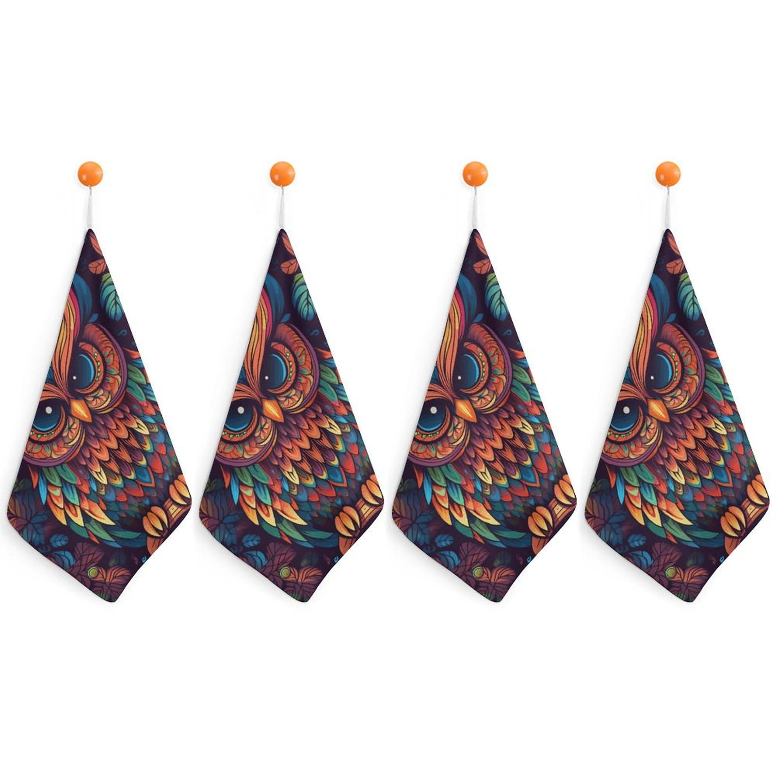 Serviette décorative pour salle de sport spa et hôtel motif hibou