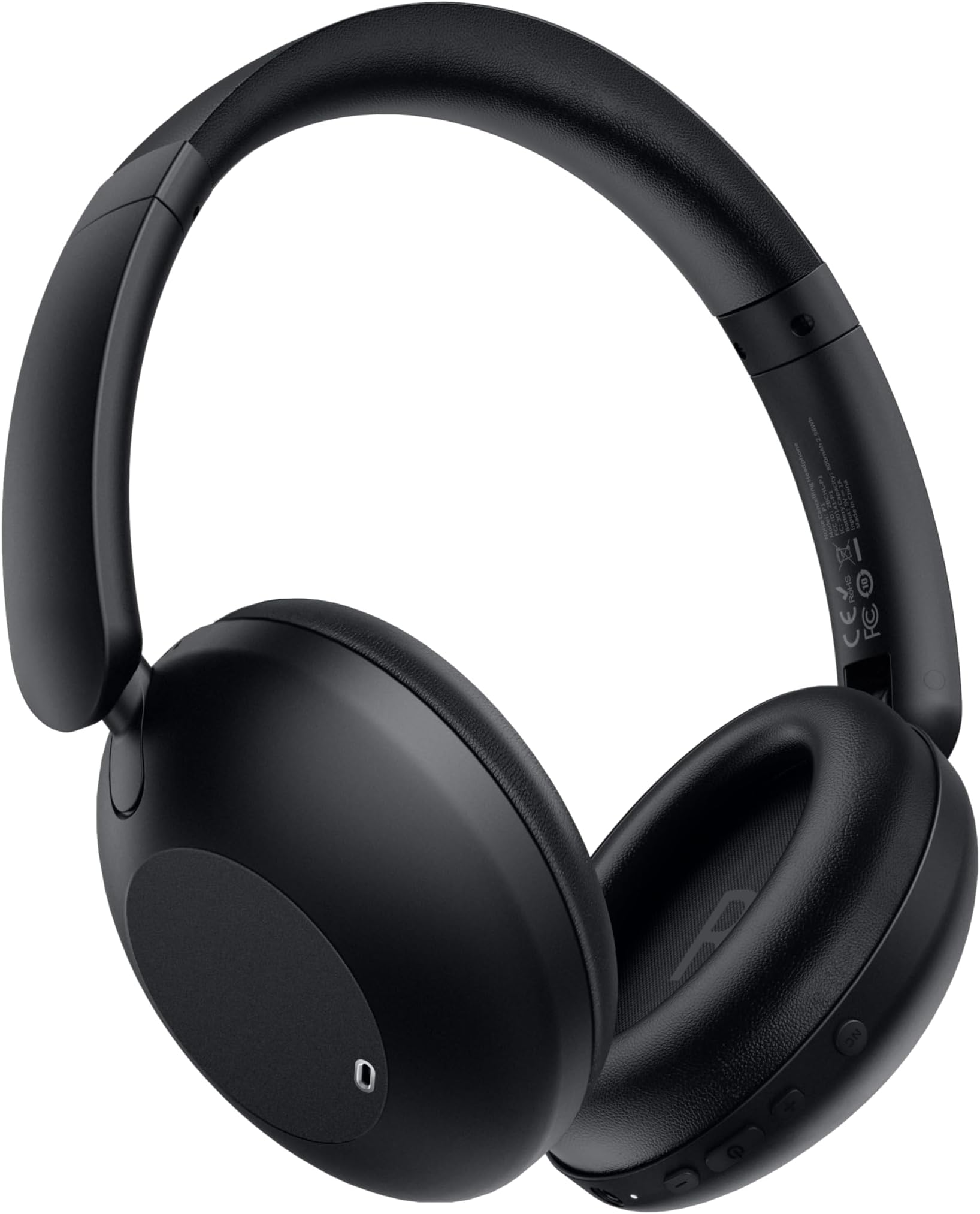 PointcincoActive Noise Canceling Headphones, Over Ear Wireless Headphones with Mic, 60 Hours Play Time Bluetooth with Deep Bass, Foldable Lightweight with HiFi Audio for Music