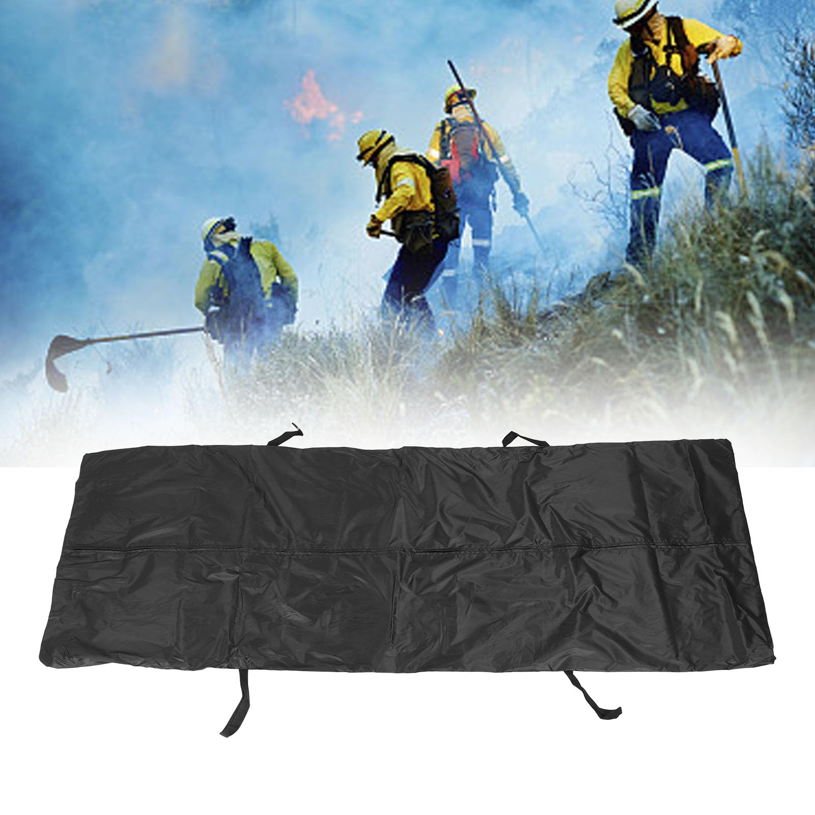 Leak Proof Body Bag, Portable Outdoor Multifunctional Corpse Storage Pouch with 4 Handles, for Funeral Transportation (150 * 60cm)