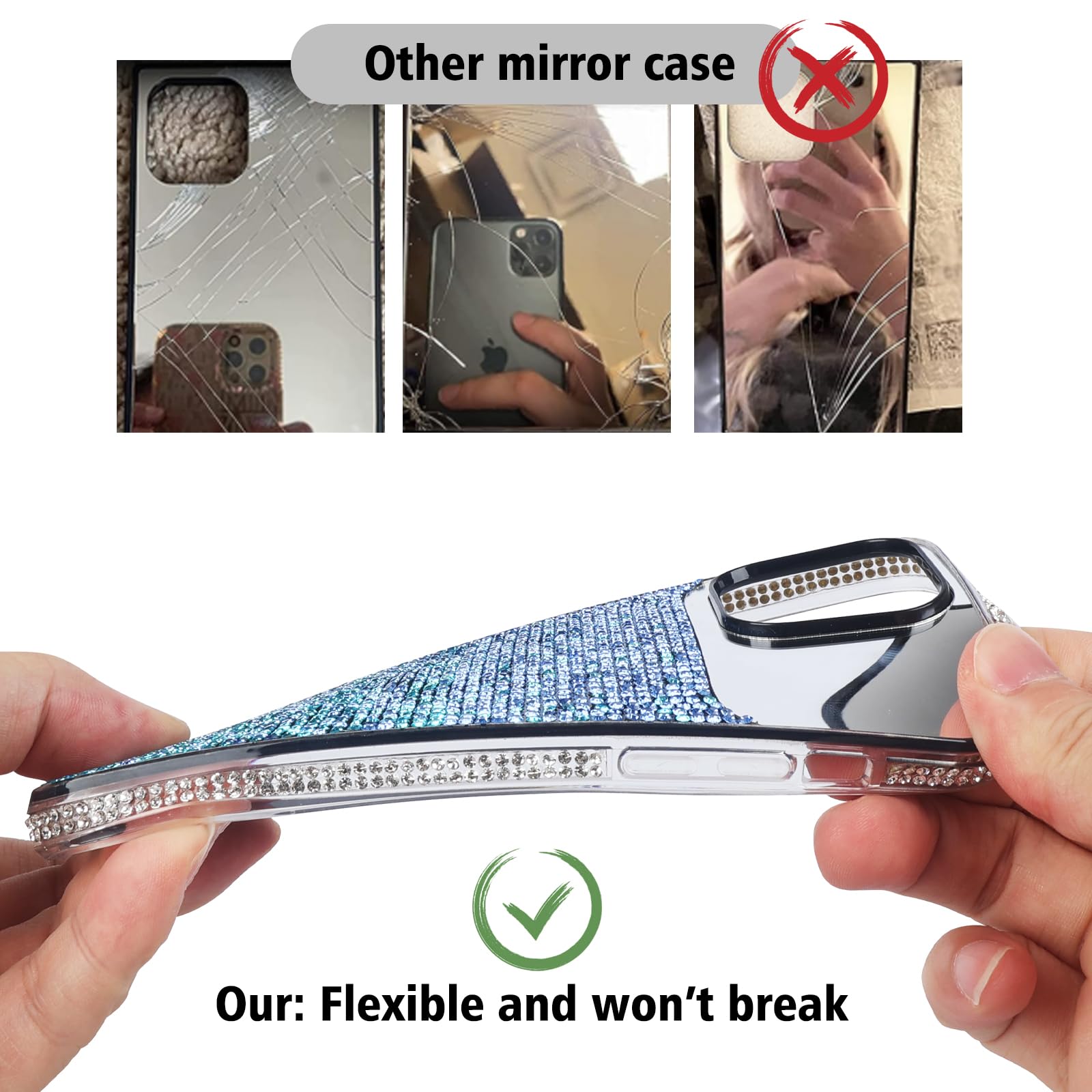 Bonitec Compatible With IPhone 15 Case For Women Girls 3D Glitter