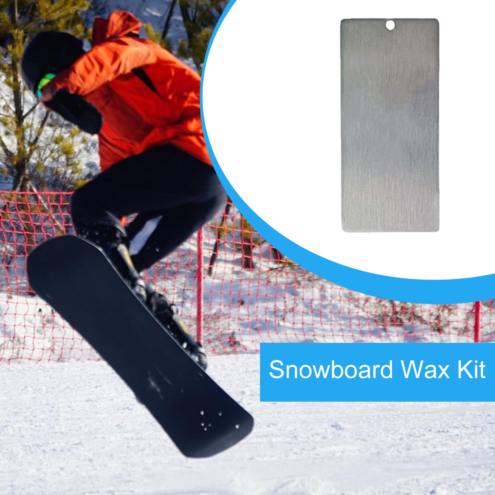 Rascador de de esquí, Kit de de Snowboard de Acero Inoxidable, Herramienta de Snowboard con Material portátil, Accesorio de Encerado Resistente, Herramienta de Mantenimiento de fácil Uso