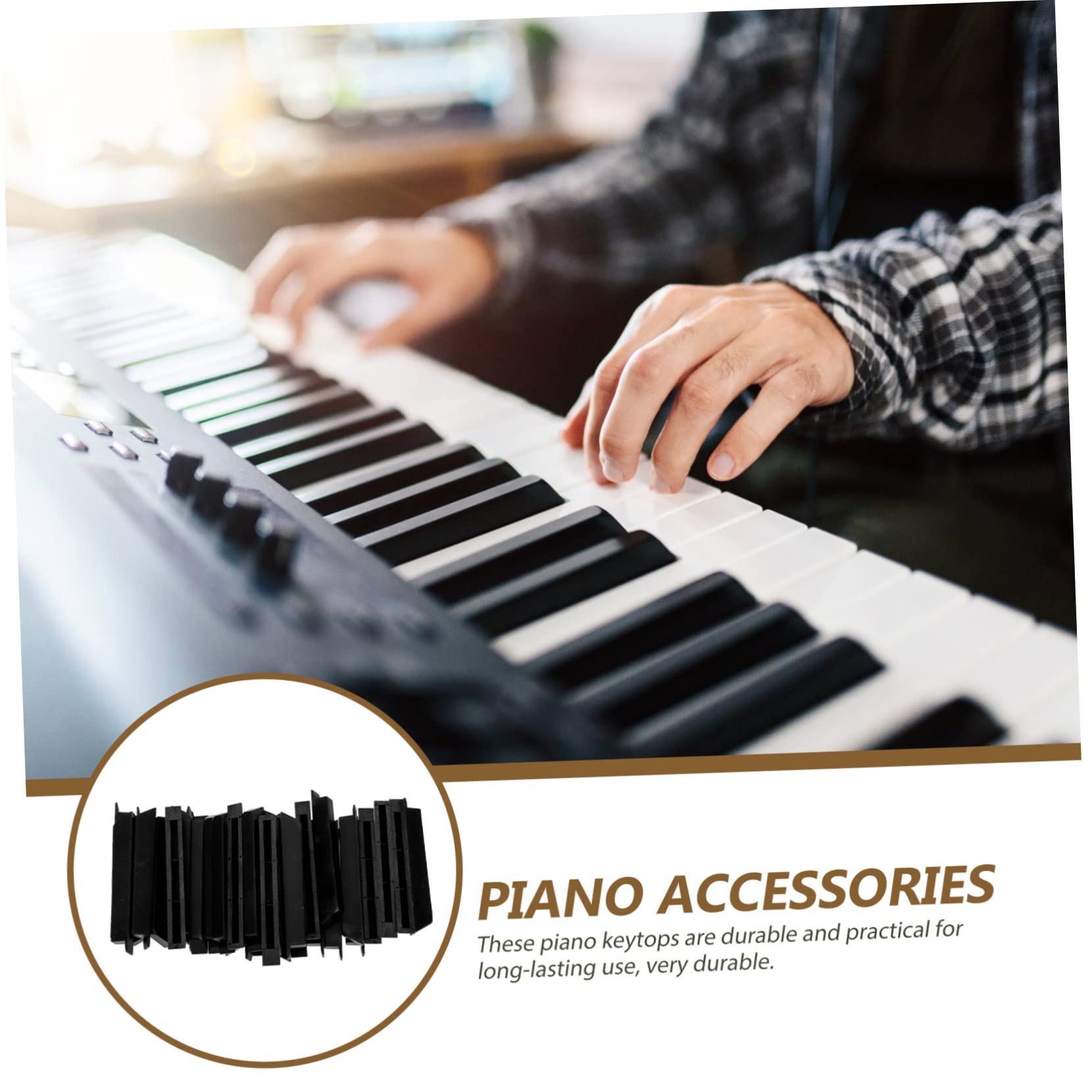 VICASKY Complete Piano Tuning Kit 36pcs Keytops Easy to Use Store for Musicians