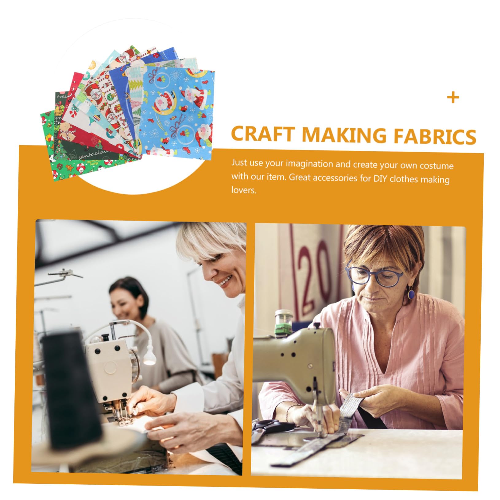 10 Hojas Tela de Algodón Navideña Floral Patchwork para Manualidades DIY Costura Diseño Aleatorio