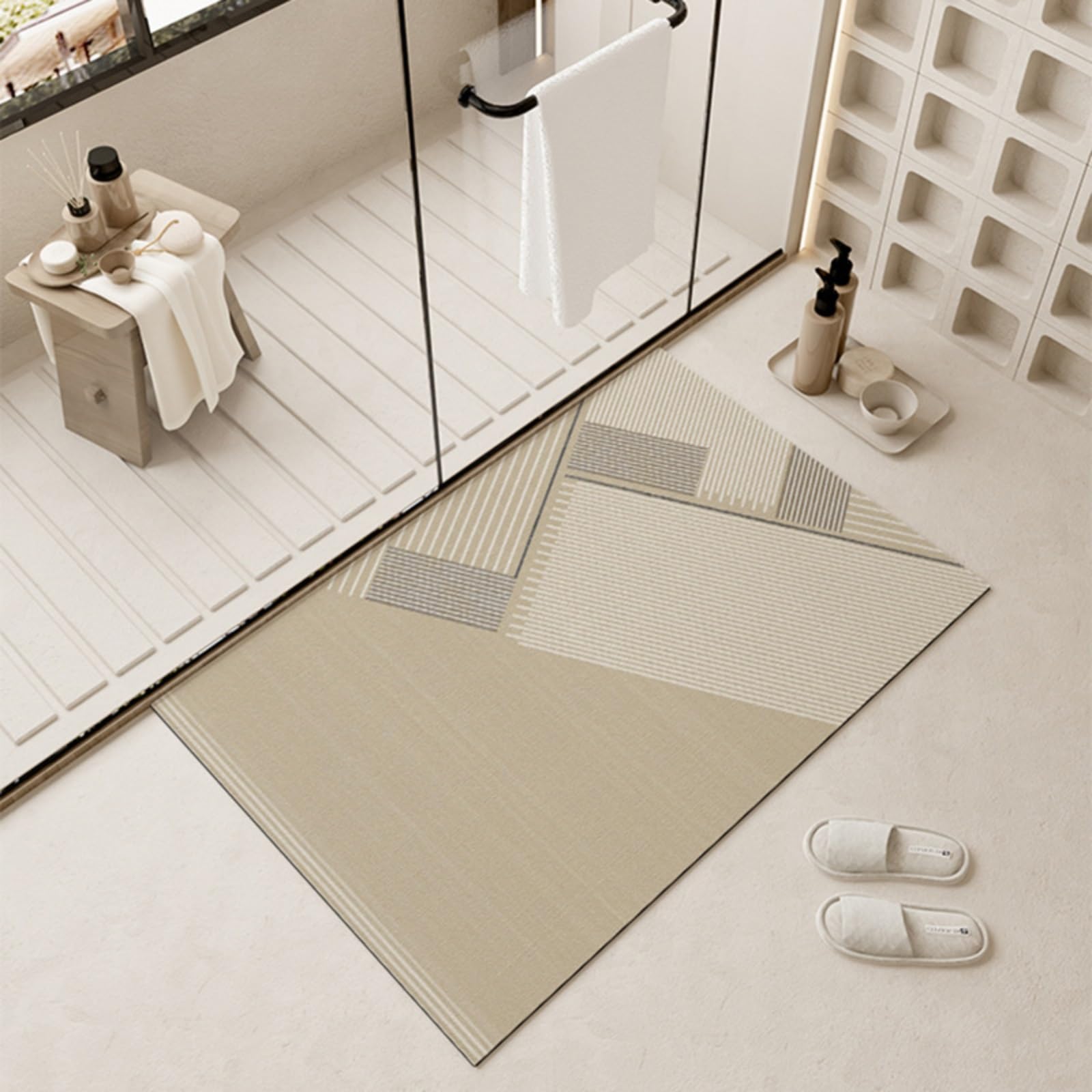 Tapis de bain fin à séchage rapide pour sortie de douche