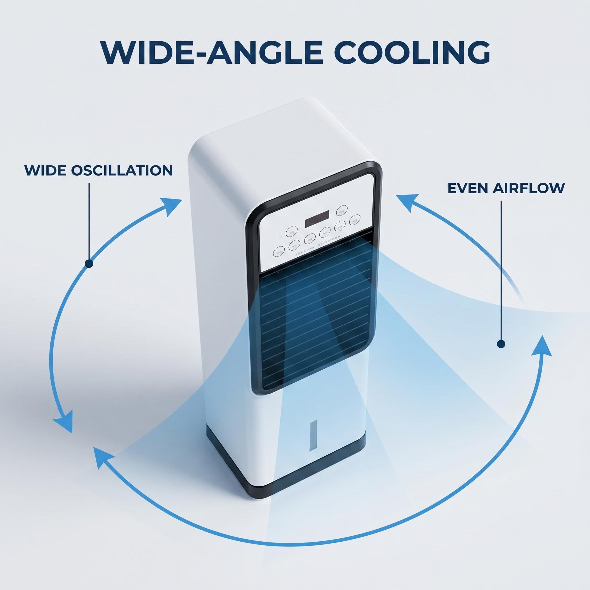 Epicoole Tragbare Klimaanlage 2-in-1 Wandkühlventilator Plug & Play Energieeffizient