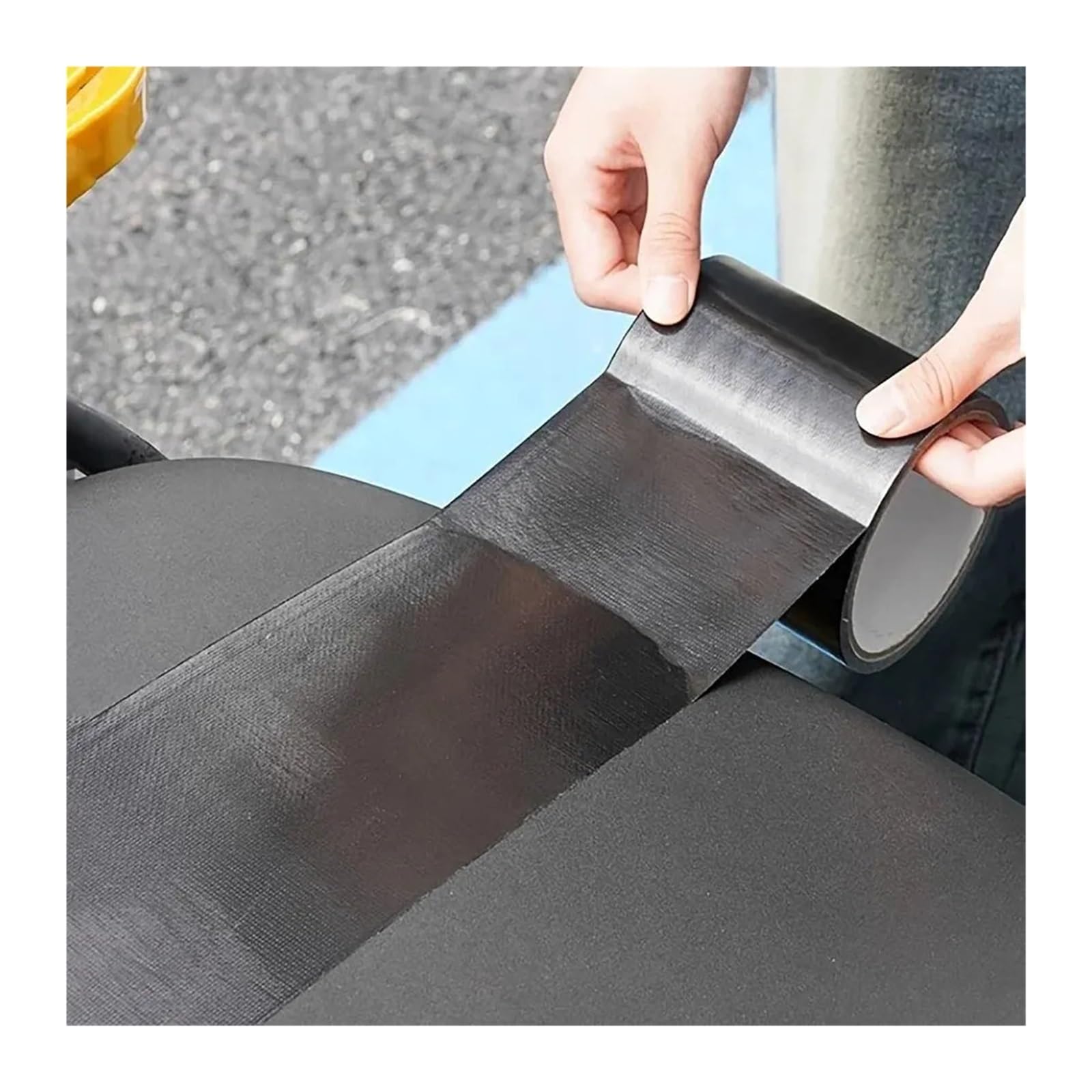Nastro for Riparazione Tende in Tela Nera | Nero, diverse misure for tenda, telo, tendalino, cuscino for sedile/sedia/divano for bici elettrica(1pc-10cmx10m)
