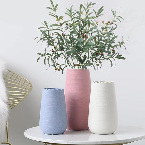 Miniatura 7 de SHACOS 3 ramas de olivo falsas de 39 pulgadas, tallos de olivo grandes, tallos de vegetación artificial altos a granel, ramas de olivo artificiales