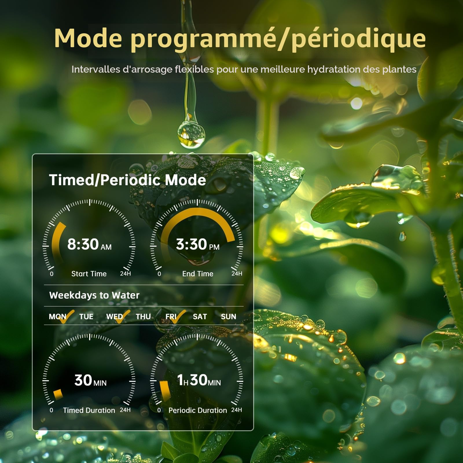 Programmateur Arrosage Automatique WiFi avec Entrée en Laiton pour Jardin,Serre,Pelouse de Arrosage Systèmes, Arrosage Automatique Programmable Interieur avec WiFi Hub pour Contrôle à Distance