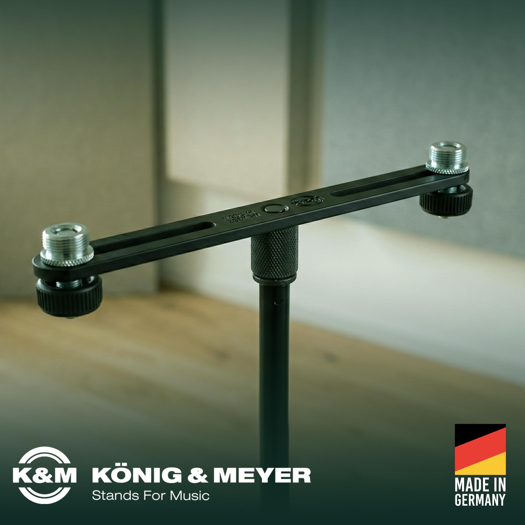 Amazon | König & Meyer 2つのマイク用K＆Mスタンド23550-BLACK