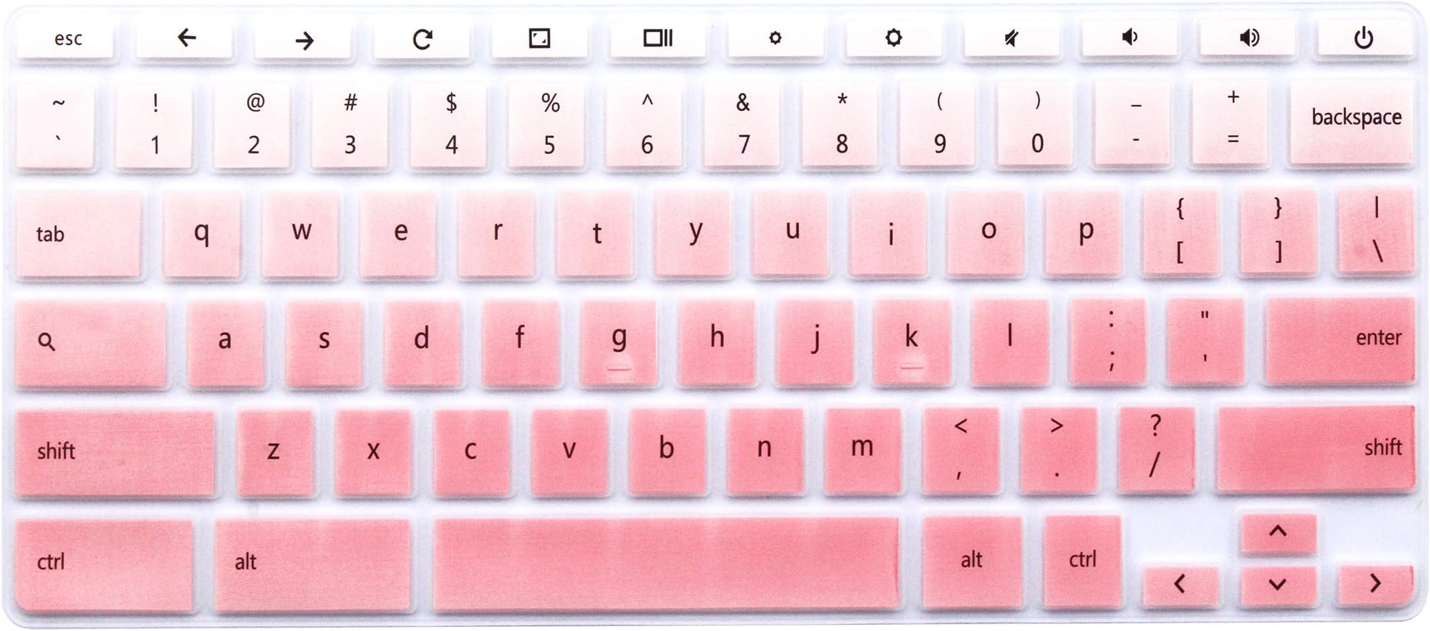 Keyboard Cover Compatible for HP Chromebook 14 G2 G3 G4 Series & HP Chromebook 14-ak 14-ca 14-db 14-X Series & HP Chromebook 11 G2/G3/G4/G5/G6 EE Series & HP Chromebook x360 11.6" - Pink Ombre