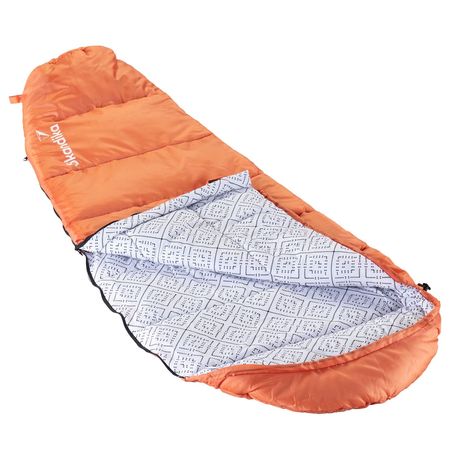 Skandika Vegas Junior Kinderschlafsack | Outdoor Camping Schlafsack für Kinder, weiches Innenfutter, kuschelig weich, wasserabweisend, Komfortbereich von 12 bis 3°C, 170 x 70 cm